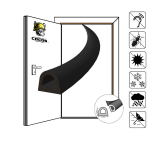 Langų ir durų lipni sandarinimo tarpinė Epdm, juoda