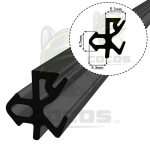 S-1252 Black lango guminė sandarinimo tarpinė lango durų sandarinimo tarpinė 50m, Durų ir langų sandarikliai