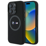 BMW M silikono ra&scaron;tais dengtas žiedinis MagSafe&ldquo; dėklas iPhone 16 Pro Max&ldquo; &ndash; juodas