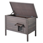 Medinis lauko kačių namelis Vevor, 870x535x690mm