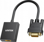 Unitek Vga į Hdmi adapteris, Fullhd, 15cm, juodas