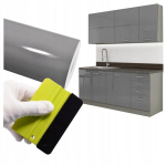 Lipni plėvelė baldams, 122 x 500 cm, blizgi pilka