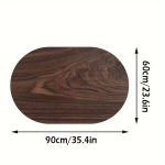 Ovalus kilimėlis su medžio ra&scaron;tu patalpoms ir i&scaron;orėje, 60 * 90 cm / 23,6 * 35,4 colio