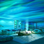 Projektorius &Scaron;iaurės pa&scaron;vaistės atmosferos projektorius su nuotoliniu valdymu.