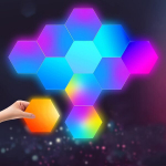 10vnt I&scaron;mani RGB Sieninė Medaus Korių LED Lempa