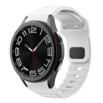 Dirželis Galaxy Watch 6 Classic 47mm 43mm 44mm 40mm silikoninis.,  Baltas