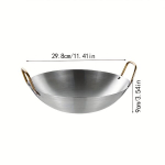 Nerūdijančio plieno wok keptuvė, 29,8 CM / 11,41 colio