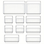 Plastikiniai stalčių organizatorių rinkiniai, 10vnt-SFH603-10
