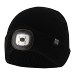 Žieminė kepurė vaikams Heat Keeper 140330 su pakraunamu LED prožektoriumi, juoda