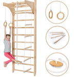 Gimnastikos kopėtėlės su priedais Pelltech, 70x220 cm, medžio spalvos