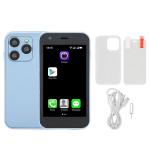 Telefono priedai, mini i&scaron;manusis telefonas XS15 &ndash; mėlynas 3 colių &bdquo;WiFi&ldquo; 2 GB RAM 16 GB ROM Dviejų SIM kartelių HD kamera