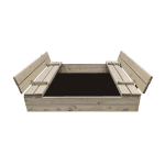 Smėlio dėžė Bonus Orbis, 120x120cm, su patiesalu ir 250kg smėlio, pilka