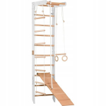 Gimnastikos kopetėlės vaikams Rinagym, 230 cm, baltos/medžio spalvos