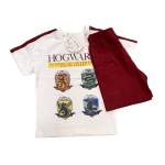 Pižama vaikams Harry Potter, balta/bordo