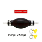 Rankinis kuro perpylimo siurblys su 6 mm jungtimi ir spaustukais, 6mm+2 Snap