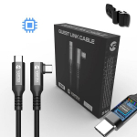 "VortexVR" kabelis 5 m USB-C (Fast charging) + tvirtinimo elementas | META QUEST LINK
