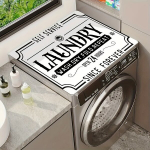 Magnetinis skalbimo ma&scaron;inos dangtis su užra&scaron;u "Laundry", 1 vnt - balta
