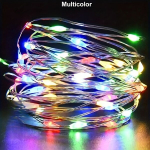 Baterijomis maitinamos LED girliandos, 1 m / 3,28 pėdos (daugiaspalvis)