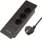 I&scaron;traukiama jungiklių dėžutė su USB, Juoda