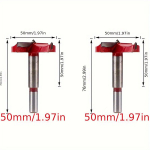 Karbidiniai trikampiai grąžtų rinkinys, 50 mm medžio apdirbimo grąžtas 2 vnt