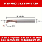 Gręžimo strypo freza MTR-6R0.1-L15-D6-ZP20, 51mm, MTR 6 R0.1 L15-D6