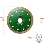 Deimantinis pjovimo diskas plytelėms, 125 mm (5 coliai)