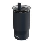 Quokka Mist - nerūdijančio plieno termo puodelis 720 ml su &scaron;iaudeliais (juodas)