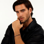 Plieninis sidabro ir agato apyrankė - MORELLATO - S1734 - Vyrams - Juoda - 18+3CM