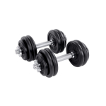 Hantelių rinkinys 30kg reguliuojamas, juodas