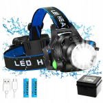 Cadro Led priekinis žibintas su zoom Xml-t6 Cree, įkroviklis + akumuliatorius