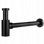 Tycner juodos spalvos praustuvo sifonas, metalinis pusiau sifonas, cilindrinis sifonas fi 32mm