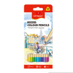 12pcs 7" triangle color pencil/color box, 4.0mm lead, Premium quality,