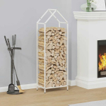 Malkų lentyna balta 40x25x120 cm &Scaron;altai valcuotas plienas