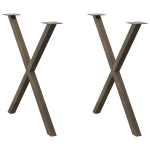 Valgomojo stalo kojelės, x formos, 2 vnt., 80x(72-73)cm plienas