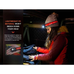 Priekinė lempa - FENIX - HL16 - LED - 450 lm - IP66 - Raudona