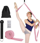 Maoxintek jogos diržo kojų tiesintuvas, tampri juosta, tempimo treniruočių juostos, skirtos &scaron;okiams, baletui ir gimnastikai, kojų atskyrimo treniruotės, ilgas medvilninis diržas su durų inkaru