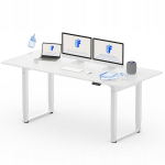 Flexispot Lite 180*80cm dviejų variklių 4 kojų elektrinis reguliuojamas stalas baltas