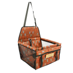 Automobilinis augintinio transporteris Hauki rudas su tinkleliais 40x36 cm