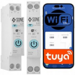 Wifi Din bėgelio jungiklis su energijos matuokliu ir apsauga
