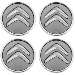 Ratų vidurio dangteliai logotipo emblema, ratlankių dangteliai CITRO&Euml;N 60 mm Grafitas/pilka