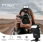 Godox Tt350o Speedlite blykstė, skirta Olympus fotoaparatams, 2.4g belaidė X sistema, 1/8000s Ttl Hss Mini 2500mah ličio baterija, 0.1~2.2s įkrovimo laikas, skirta Geh&ouml;rena E-m10ll E-m5li E-m1 E-pl8 E-pl7