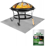 Ugniai atsparus kilimėlis, 81 cm ugniai atsparus kilimėlis, 3 sluoksnių stiklo pluo&scaron;to aliuminio folijos laužavietės padėklas, kar&scaron;čiui atsparus didelis bbq grilio kilimėlis stovyklavimui, laužavietėms, bbq, kiemui, terasai ir sodui