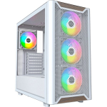 Montech XR Wood PC-Geh&auml;use, Midi-Tower, ATX, ARGB, Tempered Glass - wei&szlig;