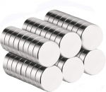 Temporaryt neodimio magnetai - 50 vienetų mini apvalūs magnetai 10 x 3 mm su dėžute, maži stiprūs magnetai skelbimų lentai, baltajai lentai, &scaron;aldytuvui, magnetinei lentai