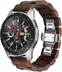 Aiyiben medinė apyrankė 22 mm, skirta samsung galaxy watch 3 45 mm, 46 mm - medinis nerūdijančio plieno laikrodžio dirželis su greitu atsegimu, skirtas gear s3 (raudonas, 22 mm)