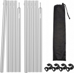 2 reguliuojamų stulpų rinkinys palapinei 80-190cm Lygzting