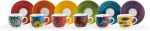 Excelsa Africa 6 espresso puodelių su lėk&scaron;tutėmis rinkinys, 90 ml, porcelianas, įvairiaspalvis