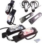 Web Truck 2 x led gabaritinis žibintas pakabinamas pozicinis žibintas 12-24 V 3 spalvų baltas raudonas oranžinis sunkvežimiams automobiliams priekaboms nameliams ant ratų ir kt.