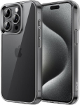 Jetech dėklas, skirtas iphone 15 pro 6,1 colio telefonui, niekada negeltonuojantis mobiliojo telefono dėklas, atsparus smūgiams, apsauginis dėklas, atsparus įbrėžimams, skaidrus galinis dangtelis (juodas)