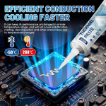Miioto au&scaron;inimo pasta, termopasta, au&scaron;inimo pasta Cpu, Cpu termopasta, termopasta tinkama visiems procesoriams, Gpu - Pc, Ps4, &scaron;ilumos laidumas 3-5 W/(m&middot;k), 200 g, balta